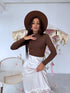 Klasikinis bodis su apykakle "AMAZING" - CHOCO